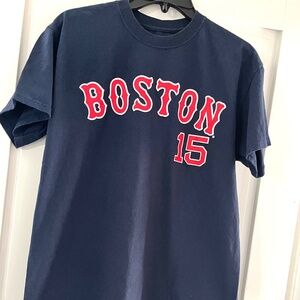 Boston Red Sox 15 Pedroia Jersey t-shirt Genuine Merchandise